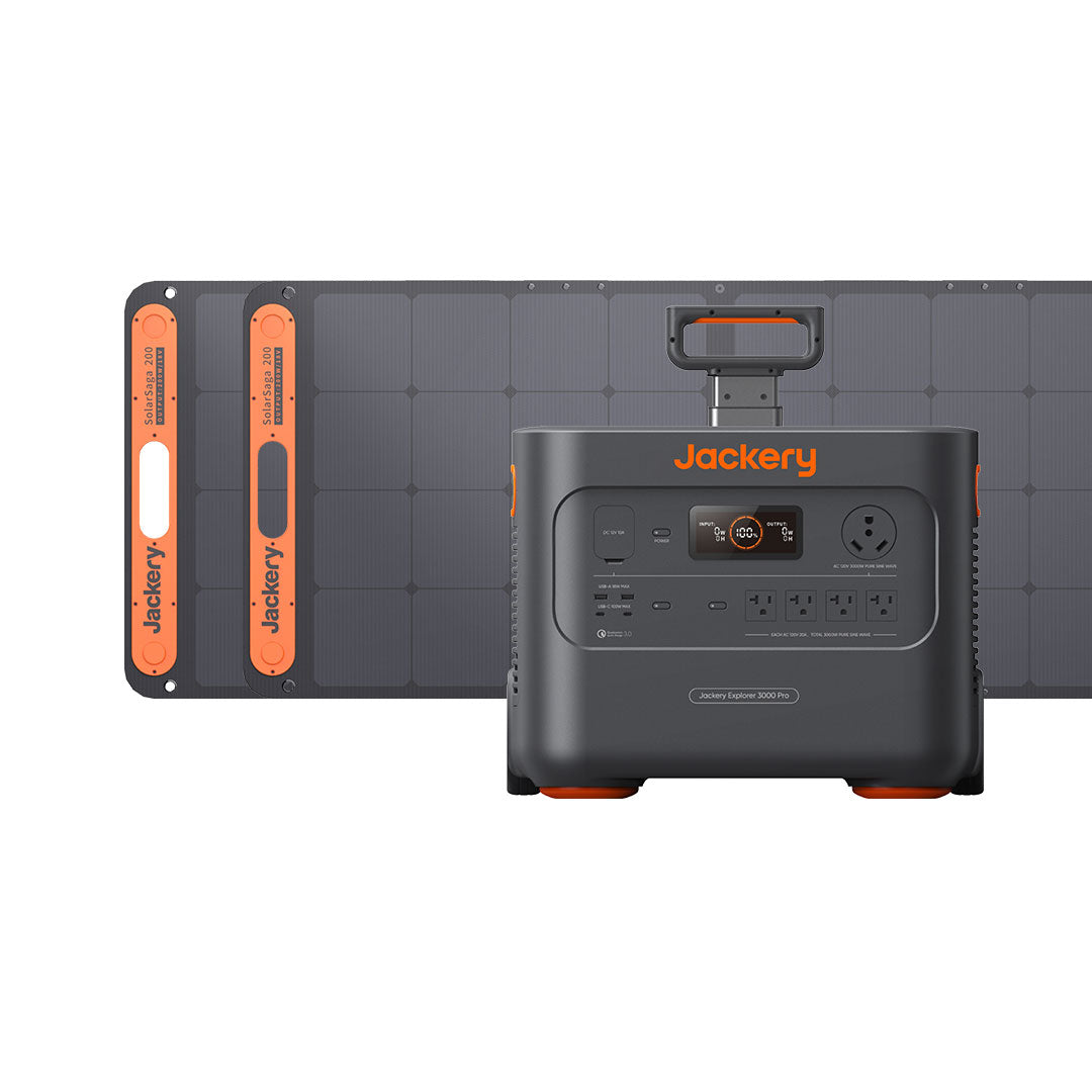 Jackery Solar Generator 3000 Pro powering appliances in a European kitchen
