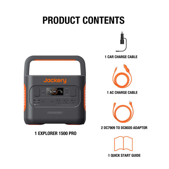 Jackery Explorer 1500 Pro Portable Power Station (Refurbished) - Jackery