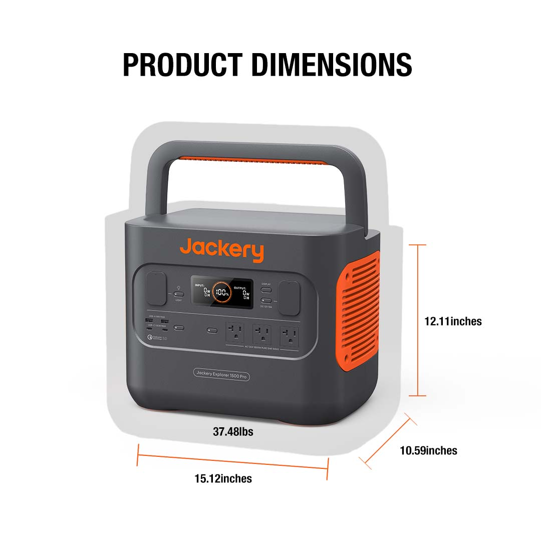 Jackery Explorer 1500 Pro Portable Power Station (Refurbished)