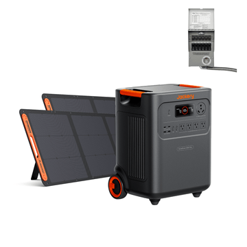 Jackery Solar Generator HomePower 3600 Plus: 3584Wh Power Station, Two 200W Solar Panels & Manual Transfer Switch for a 13-Hour Charge
