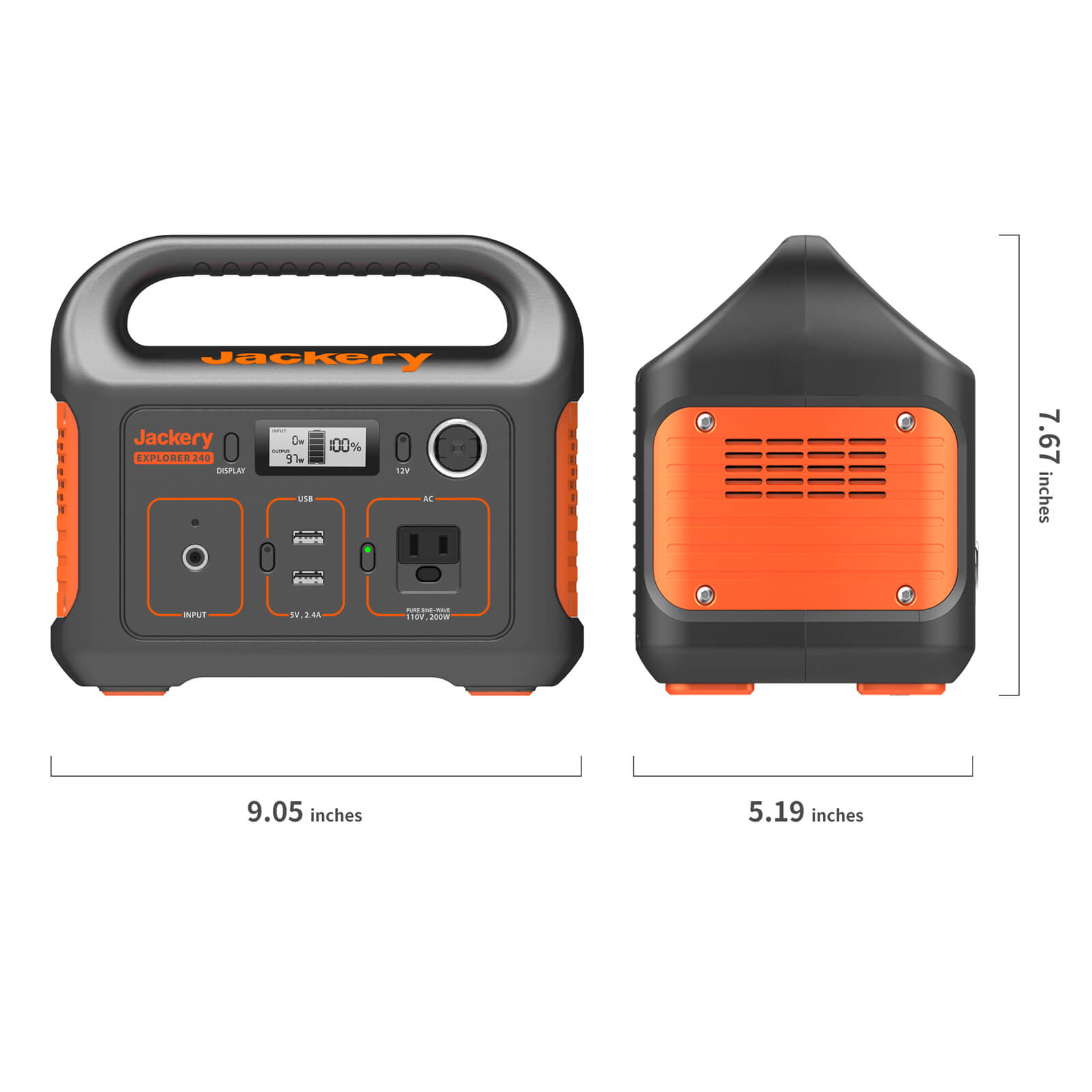 JustNow Station électrique Portable 240 W/240 Wh Batterie LiFePo4