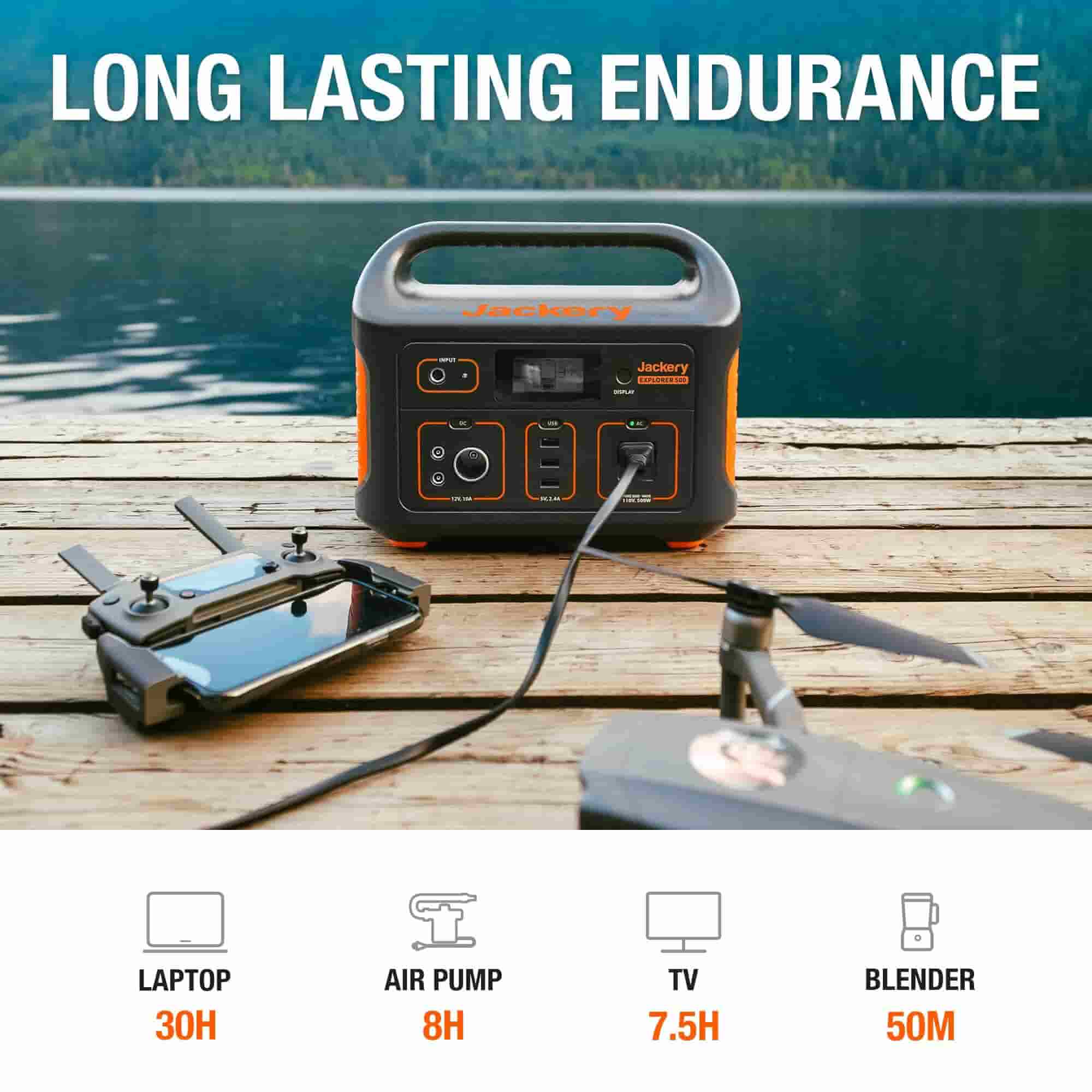 Jackery Explorer 500W Portable Power Station - Jackery
