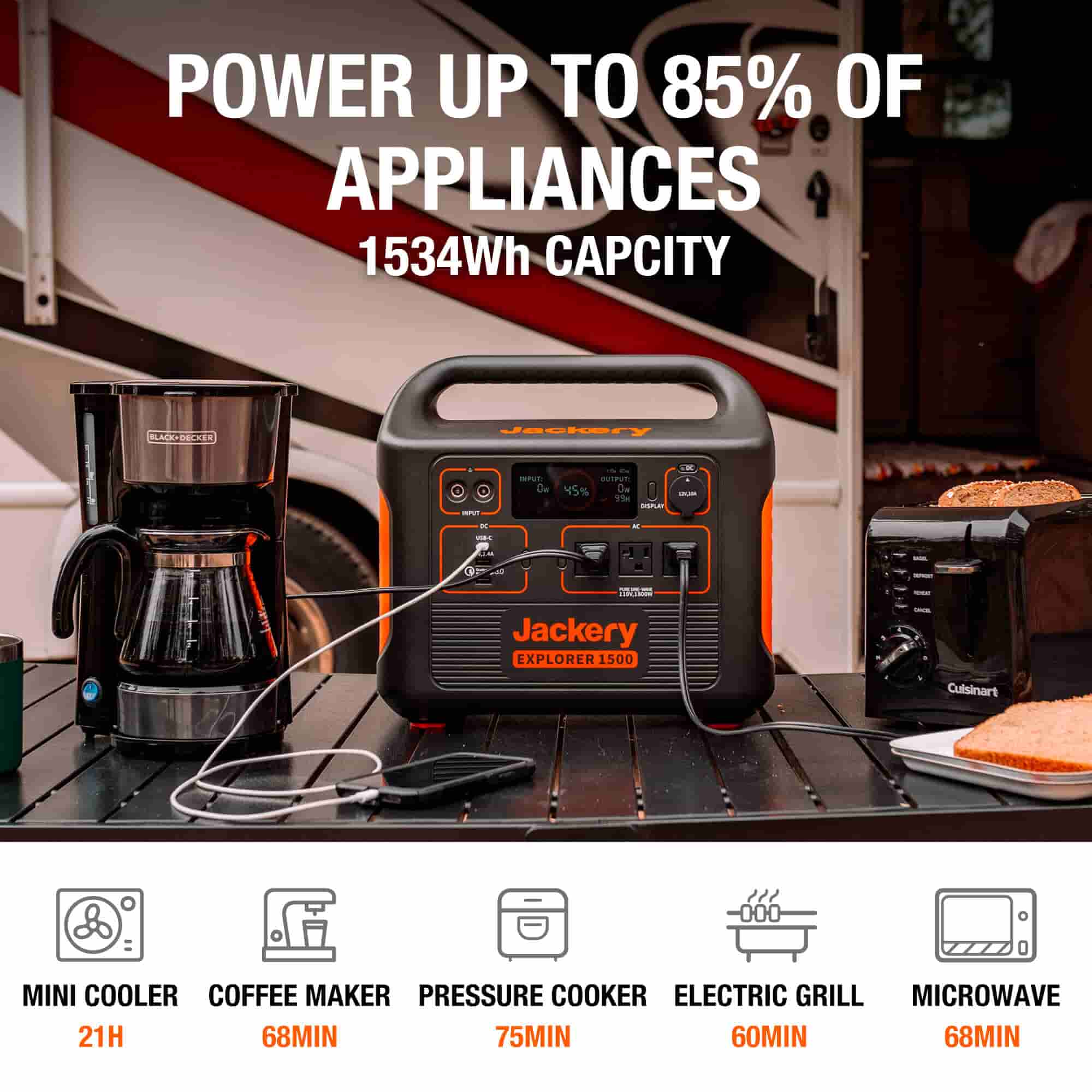Jackery Explorer 1500 Portable Power Station (Refurbished) - Jackery