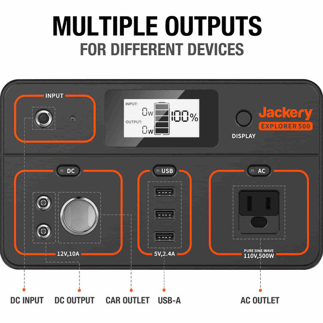 Jackery Explorer 500 Portable Power Station (Refurbished)
