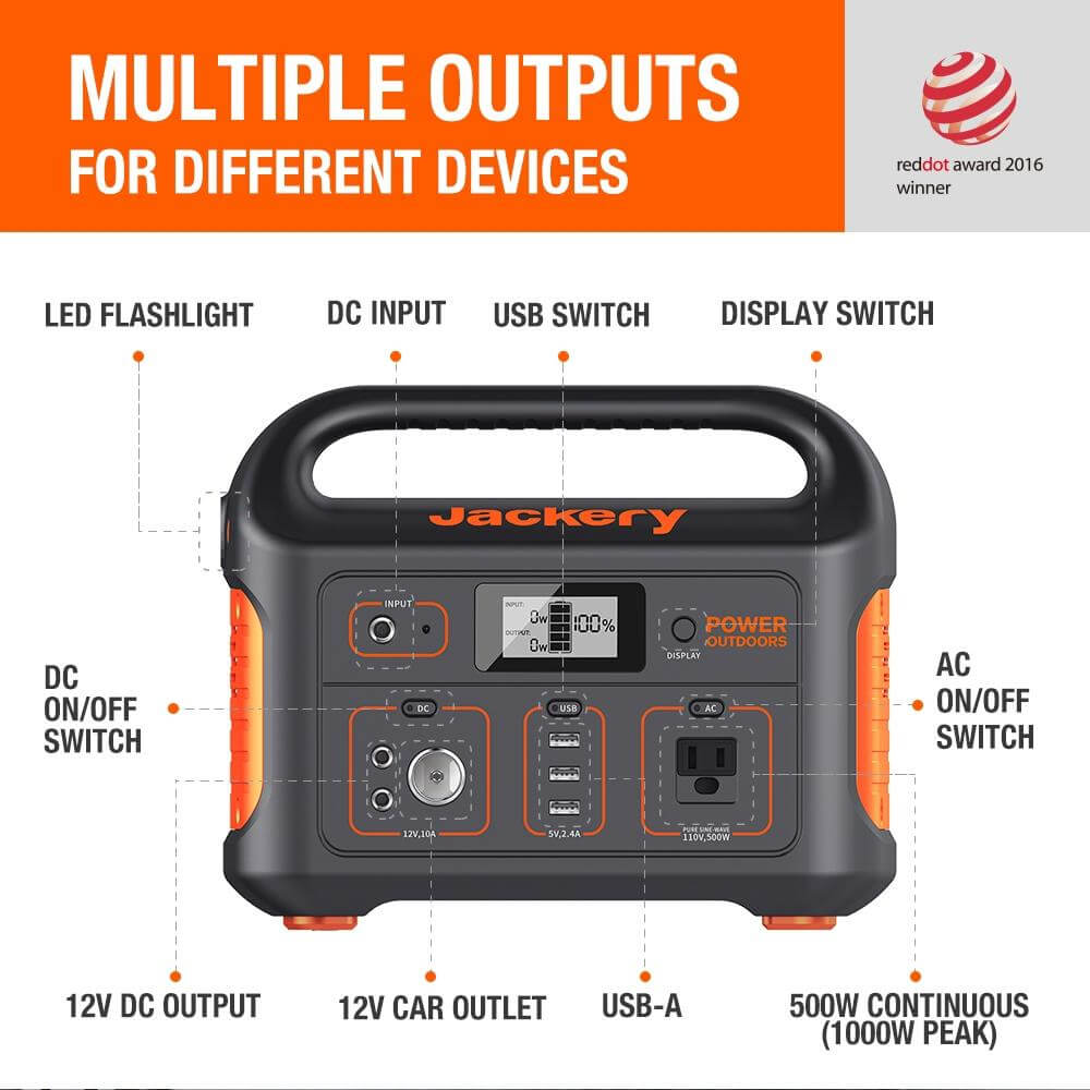 Jackery Explorer 550 Portable Power Station - Jackery